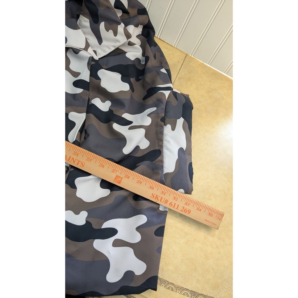 PlaNet by Lauren G NWOT Camouflage Cape Jacket Shawl Collar Button Front Pockets - Picture 9 of 14